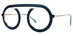 Florida Round Blue Glasses1