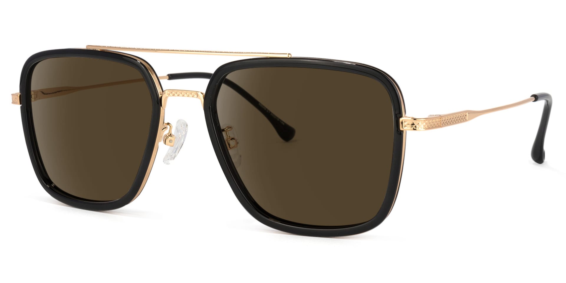 Nayeli Aviator Black-Gold Sunglasses | Zeelool Glasses1