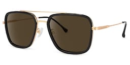 Nayeli Aviator Black-Gold Sunglasses1