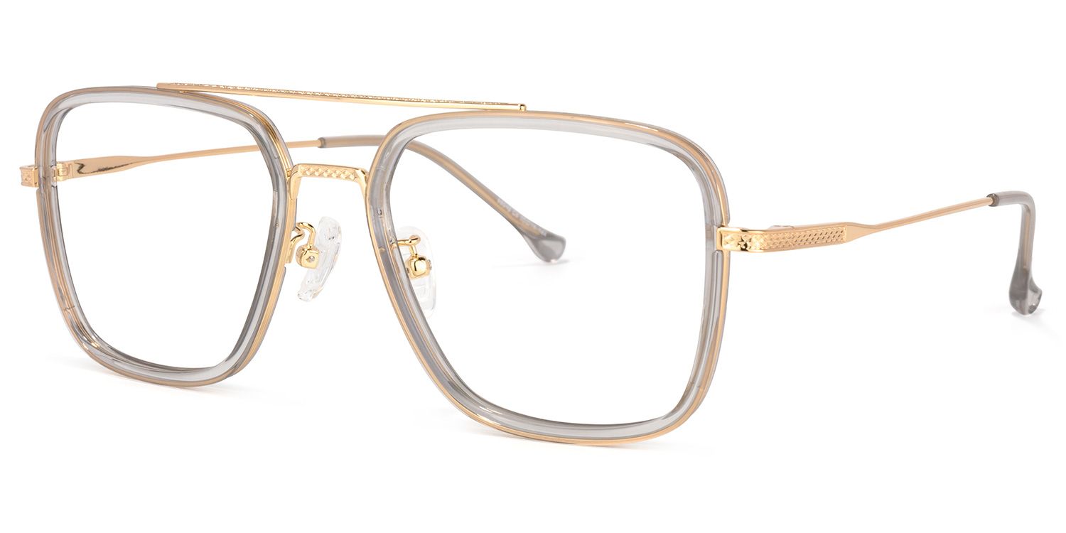 Nayeli Aviator Gray-Gold Glasses | Zeelool Glasses1