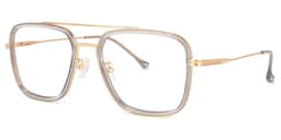Nayeli Aviator Gray-Gold Glasses1