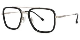 Nayeli Aviator Black-Silver Glasses1