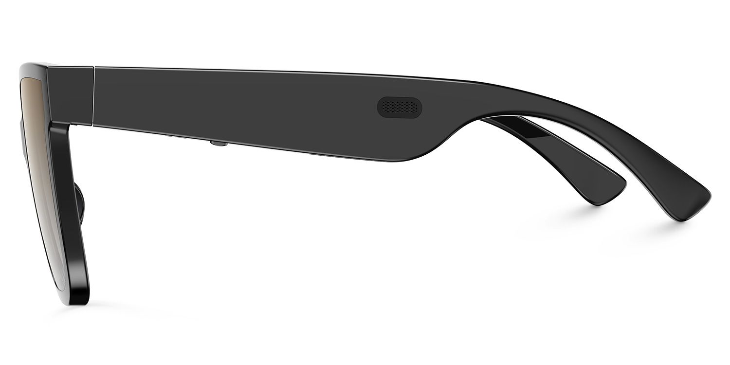 Boman Square Black Bluetooth Sunglasses | Zeelool Glasses2