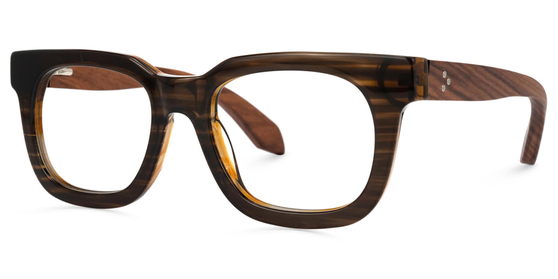 Sam Rectangle Brown Glasses | Zeelool Glasses1