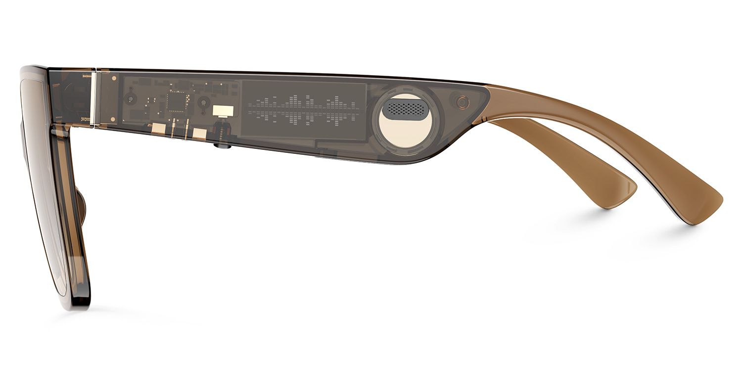 Boman Square Brown Bluetooth Sunglasses | Zeelool Glasses2