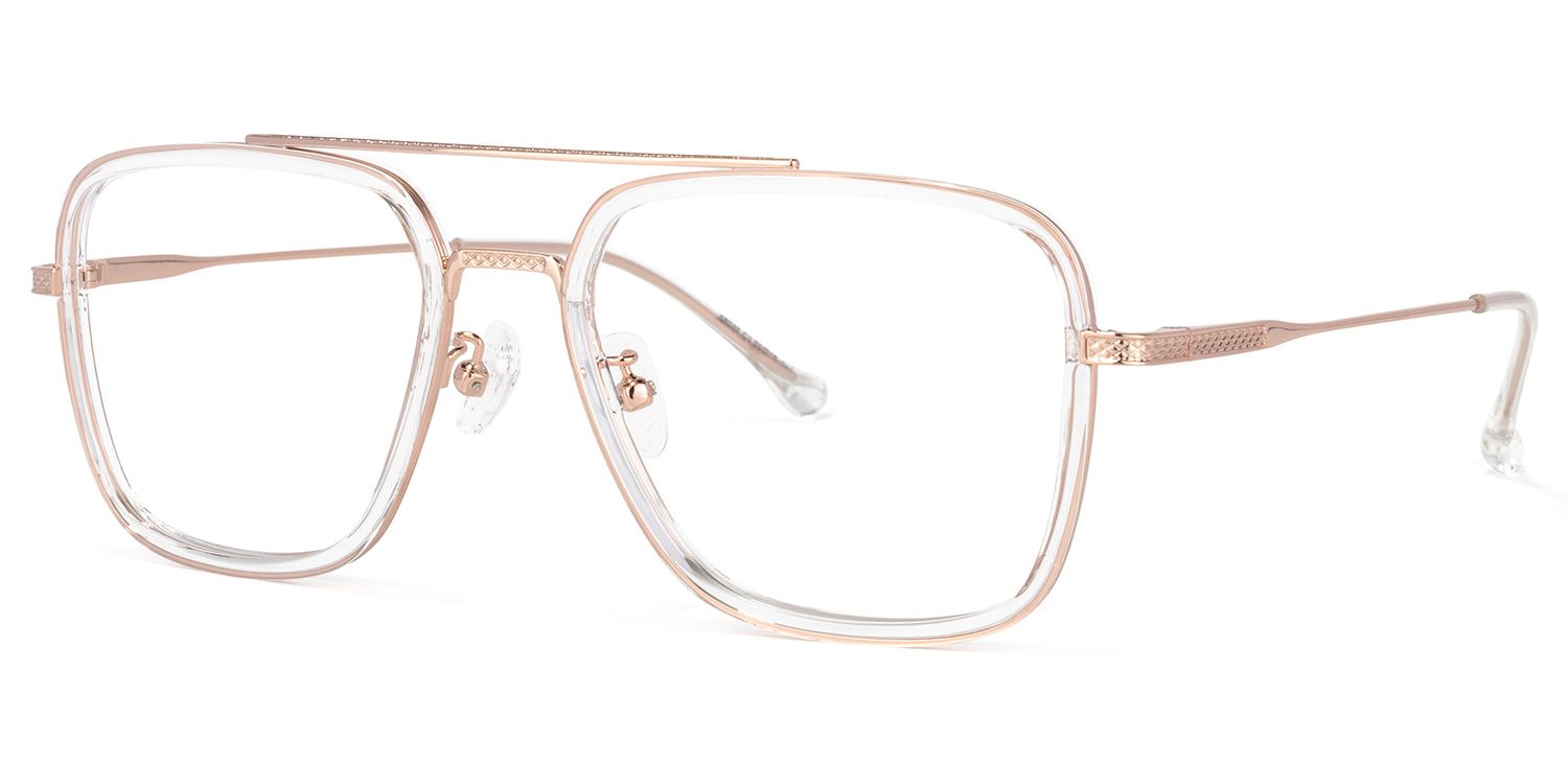 Nayeli Aviator Clear Glasses | Zeelool Glasses2