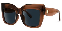Alberta Cateye Brown Sunglasses1