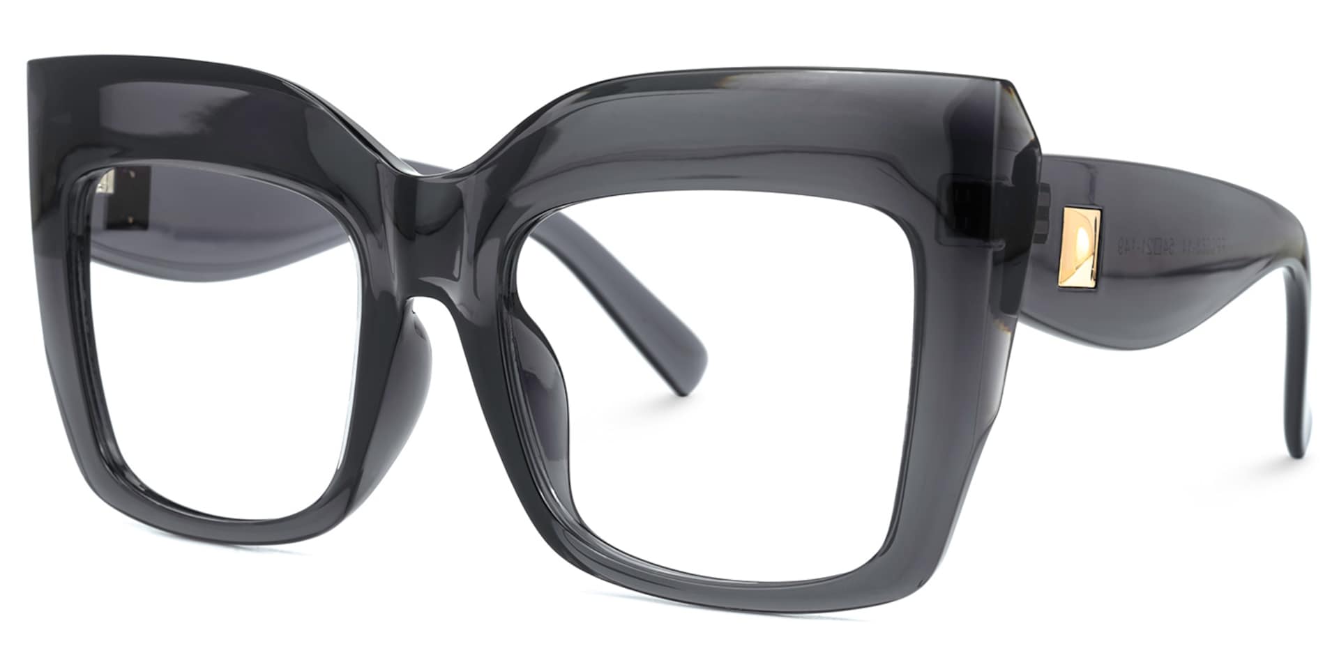 Alberta Cat-Eye Glasses with Gray Frames1