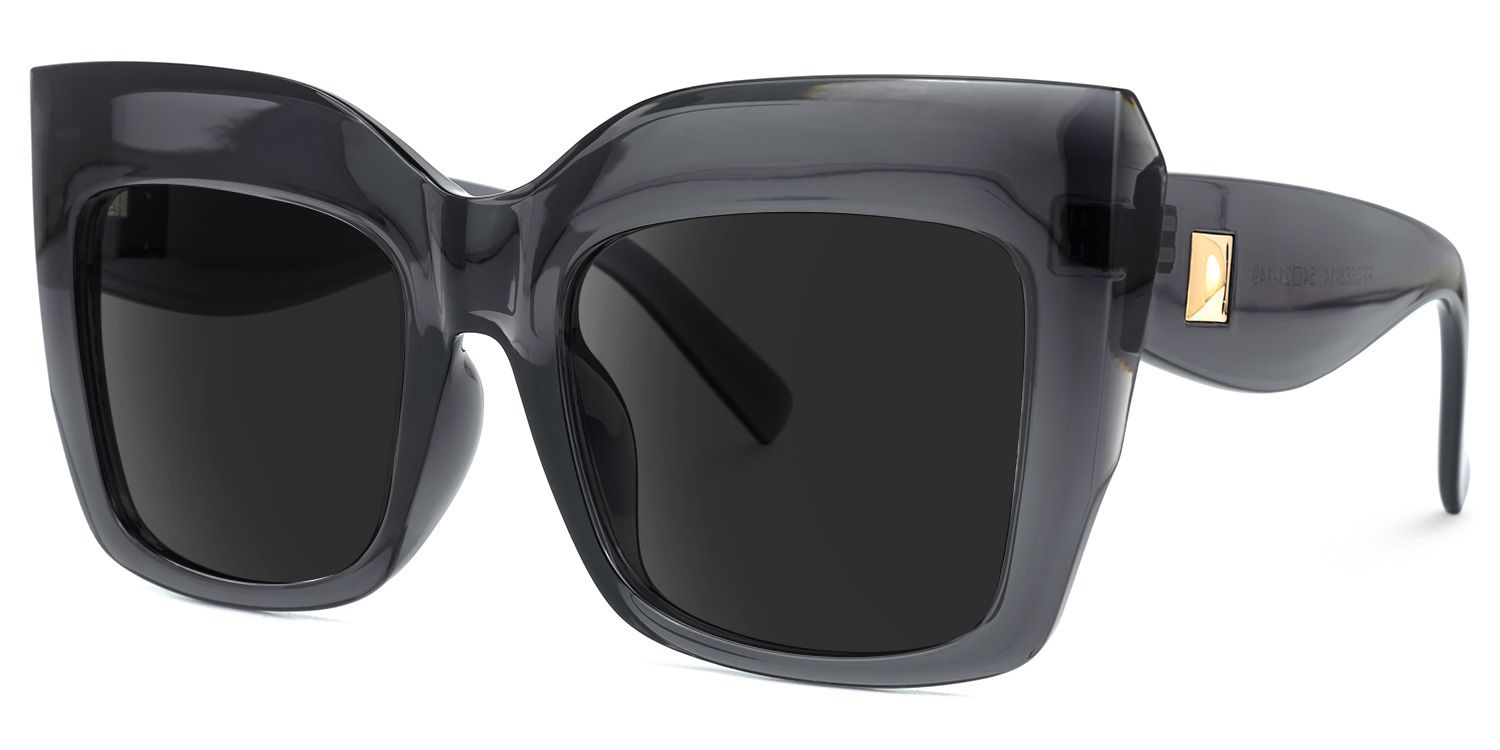 Alberta Cat-Eye Sunglasses with Gray Frames1