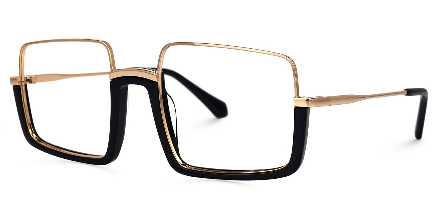 Shelton Square Black Glasses | Zeelool Glasses1