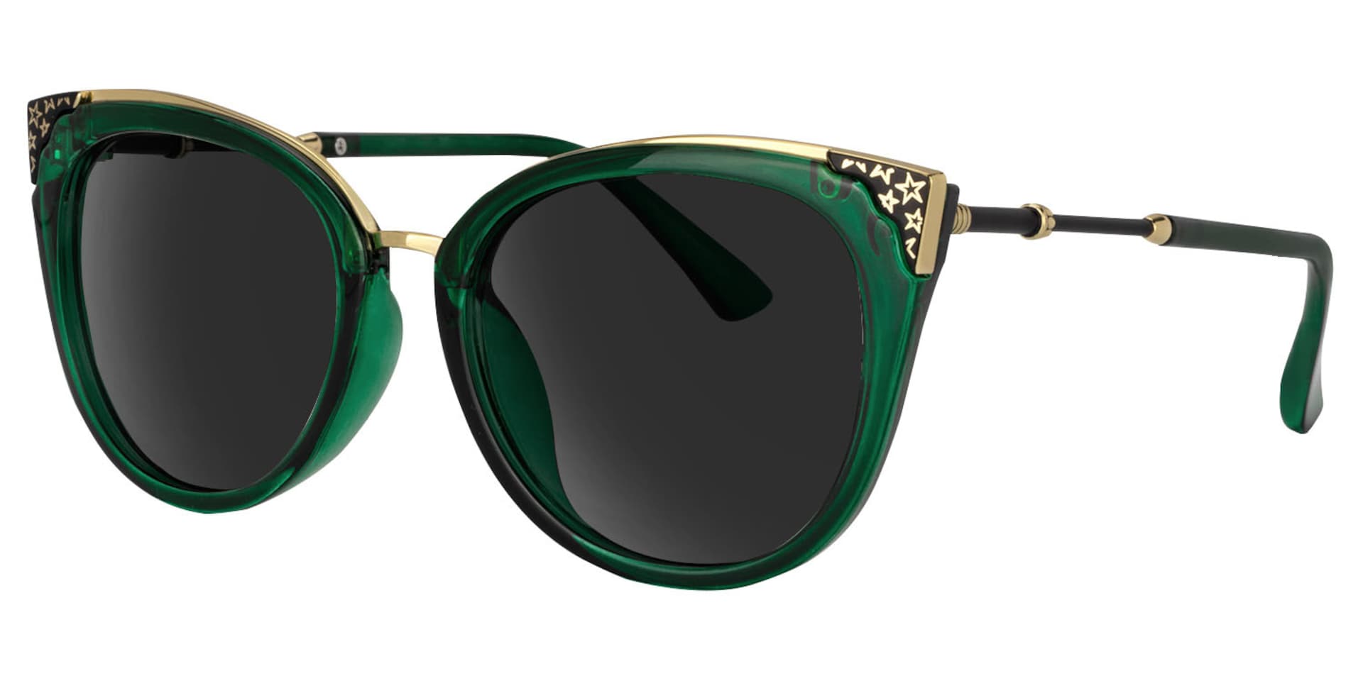 Dalton Cat Eye Sunglasses with Dark Green Frames1