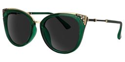 Dalton Cat Eye Dark Green Sunglasses1