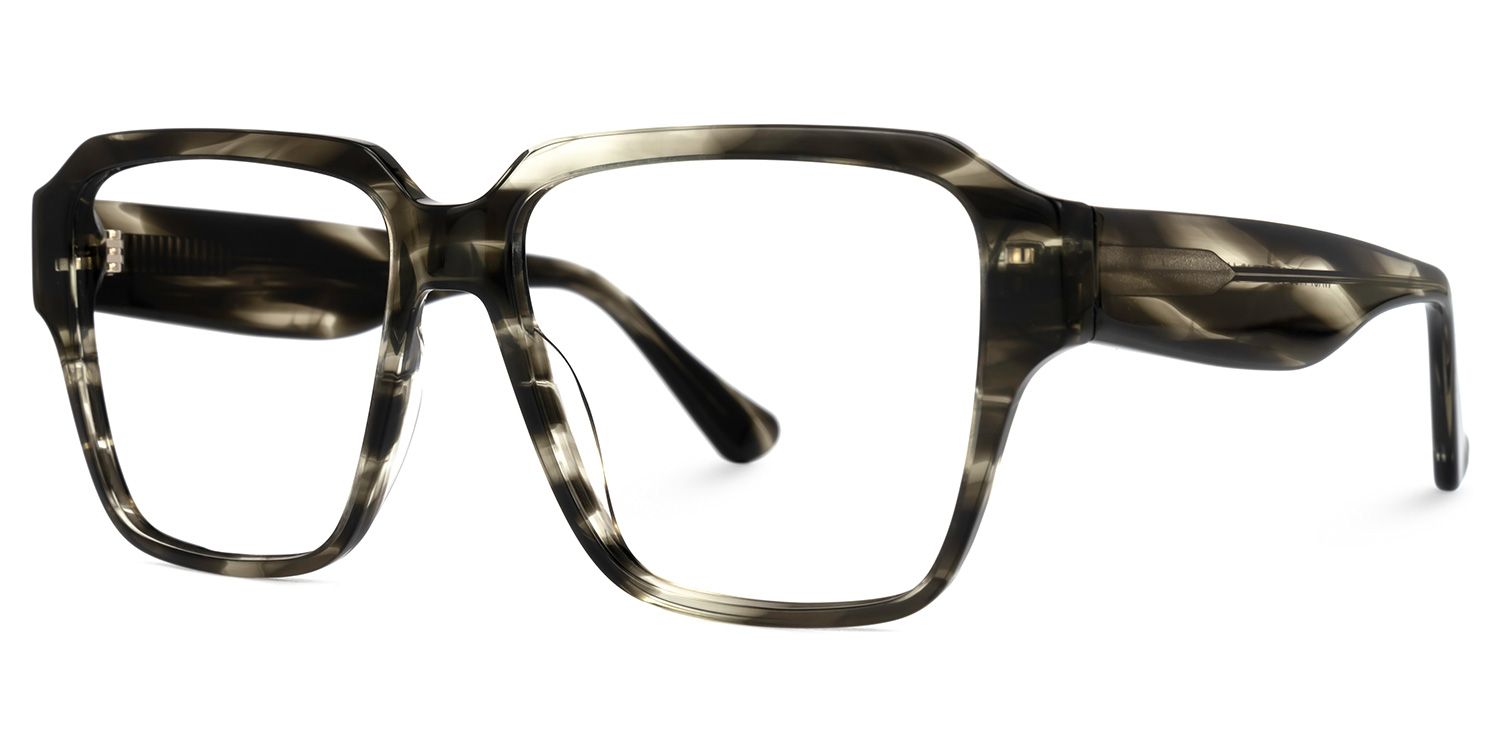 Laguna Square Gray-Havana Glasses | Zeelool Glasses1