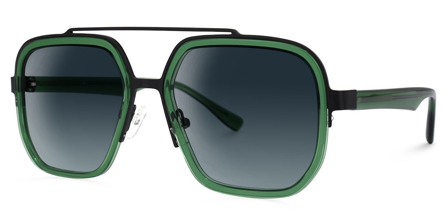 Ace Aviator Green Sunglasses | Zeelool Glasses1