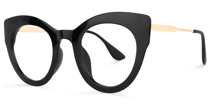 Demetrius Cat Eye Black Glasses | Zeelool Glasses1