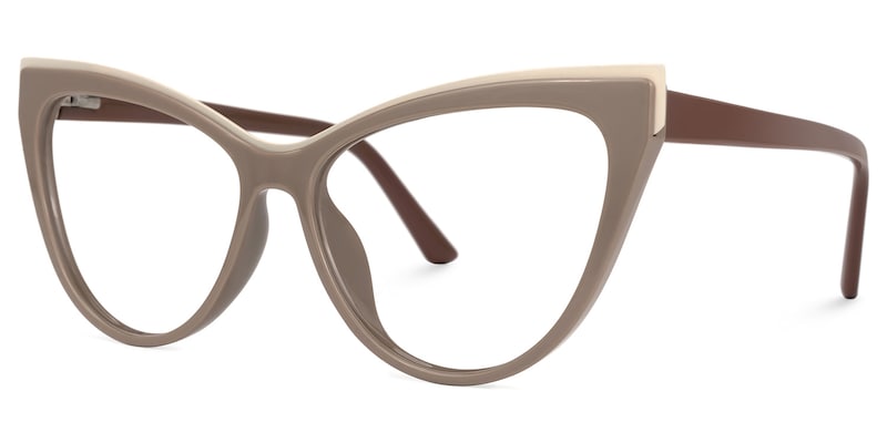 Yangdol Cateye Khaki Glasses | Zeelool Glasses1