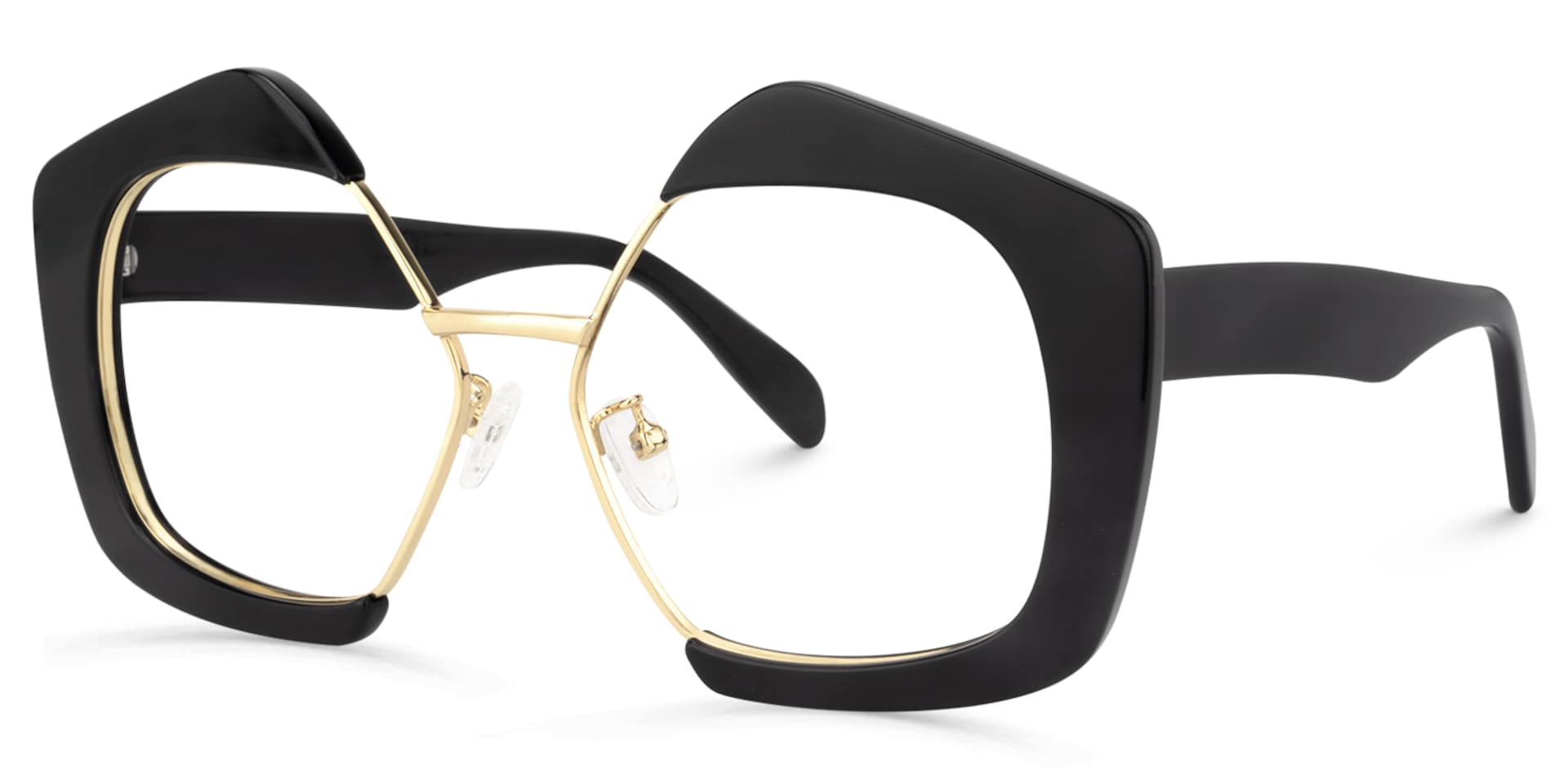Geometric Black Glasses | Zeelool Eyeglass Frames1