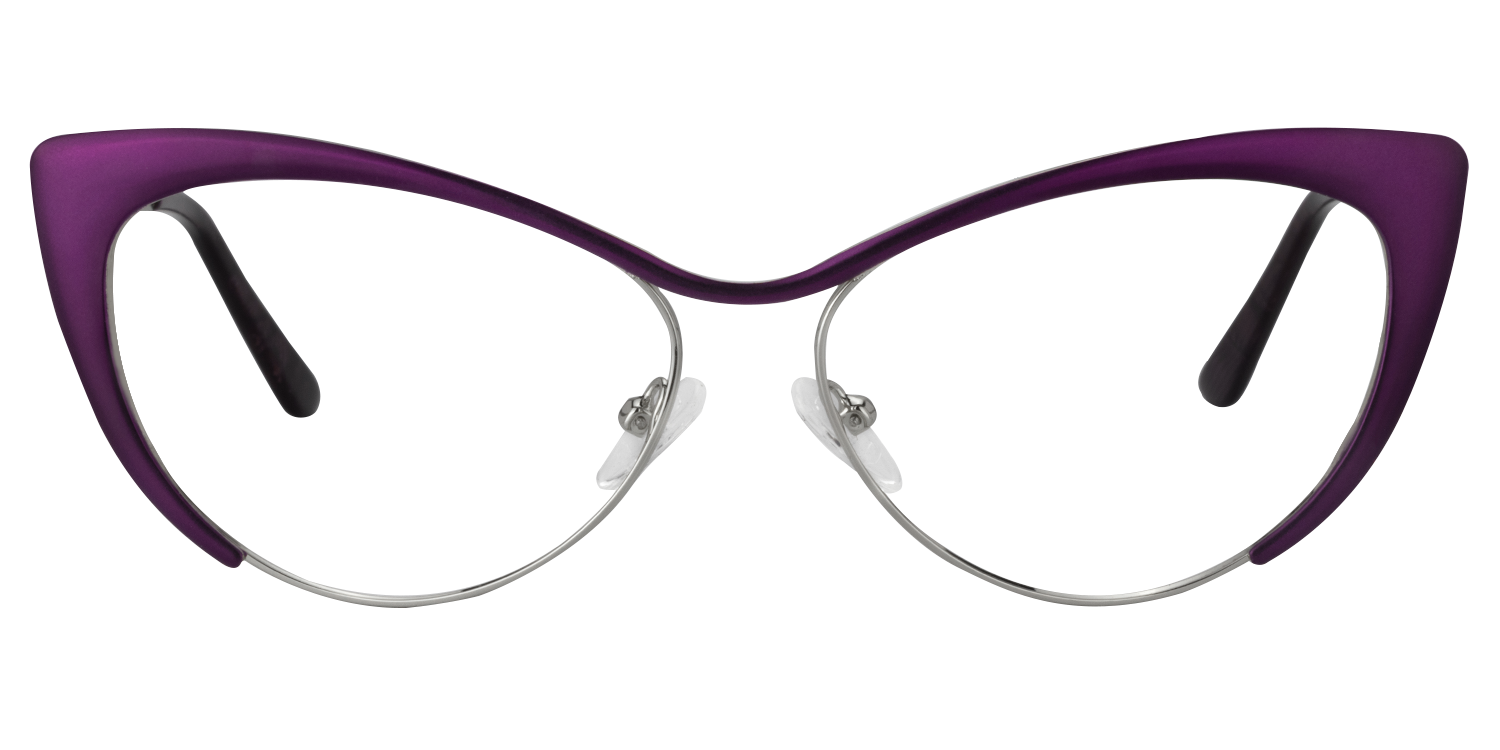 Ellen Cateye Purple Eyeglasses with Wide Frame0