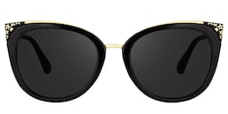 Dalton Cat Eye Black Sunglasses0