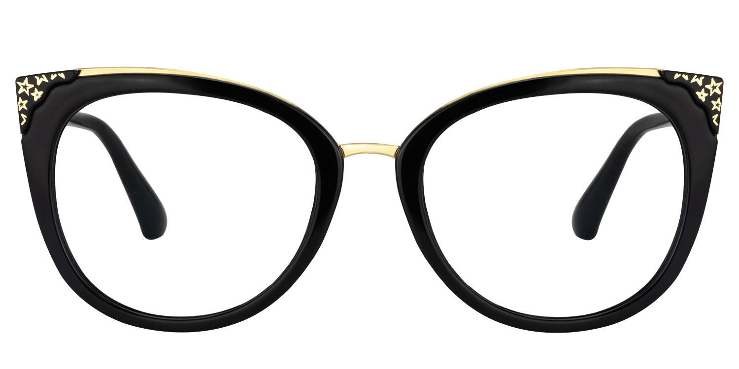 Dalton Cat Eye Black Glasses | ZEELOOL Canada0
