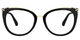 Dalton Cat Eye Black Glasses0