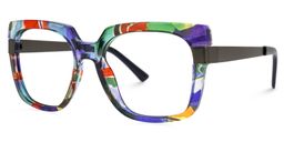 Yaida Square Colorful Glasses1