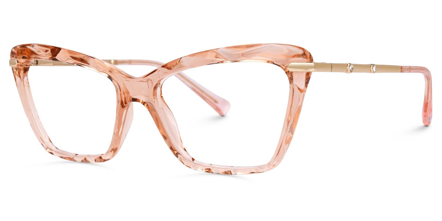 Juliet Cateye Peach TR90 Frame Glasses | Zeelool Optical1