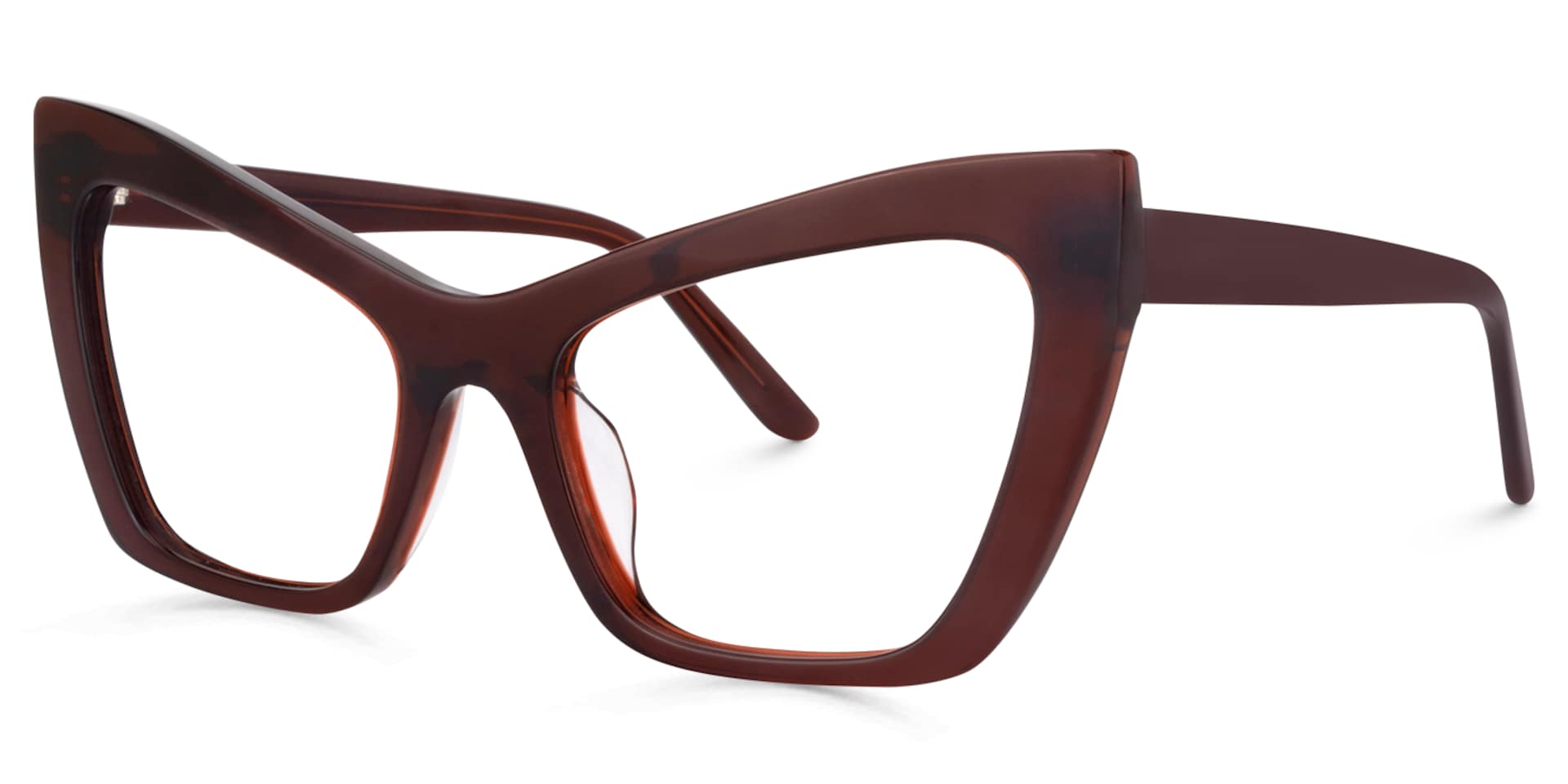 Driscoll Cateye Dark-Red Glasses | Zeelool Glasses1