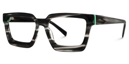 Bean Square Dark-Gray Glasses1