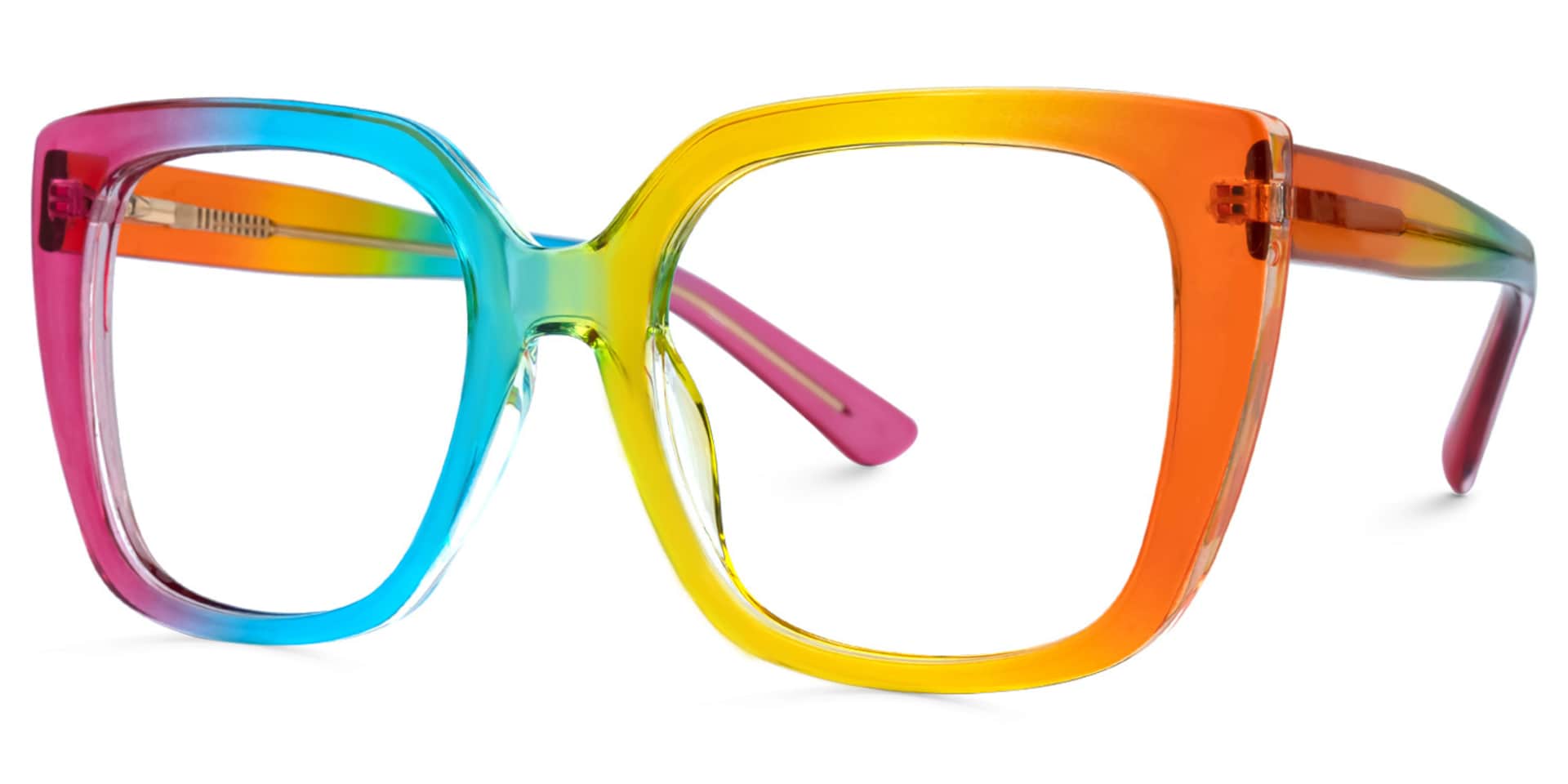 Carrero Square Multicolor Glasses | Zeelool Glasses1