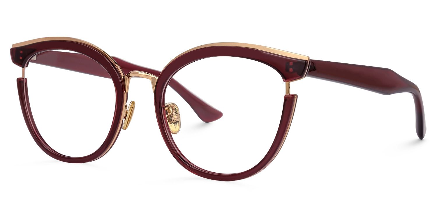 Laraine Cat Eye Red Glasses | Zeelool Glasses1