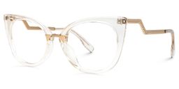 Jacqueline Cateye Clear Glasses1