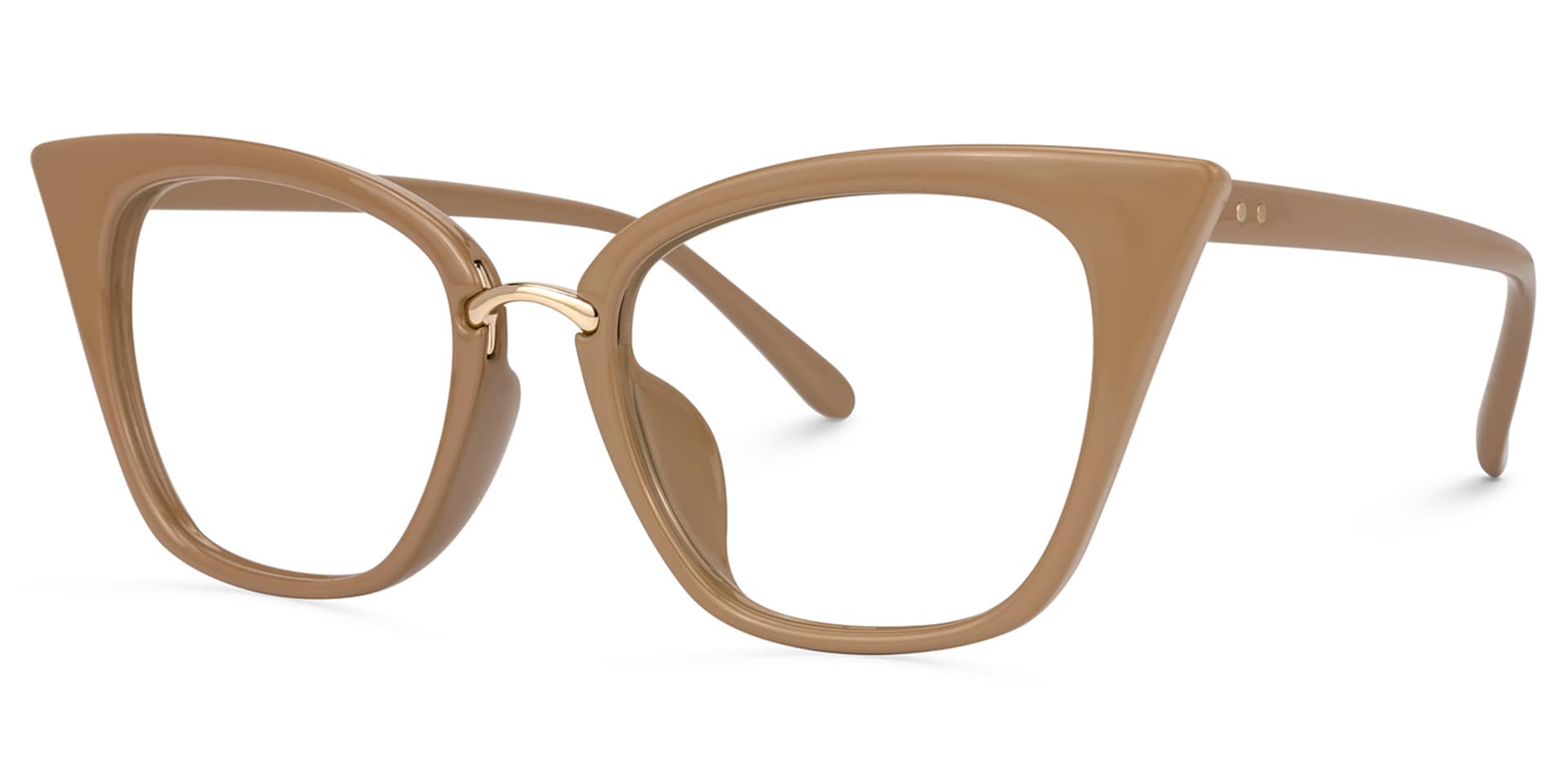 Chandrikar Cateye Mocha Frame Glasses | Zeelool Glasses1
