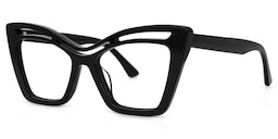Arsolon Cateye Black Glasses1