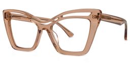 Arsolon Cateye Beige Glasses1