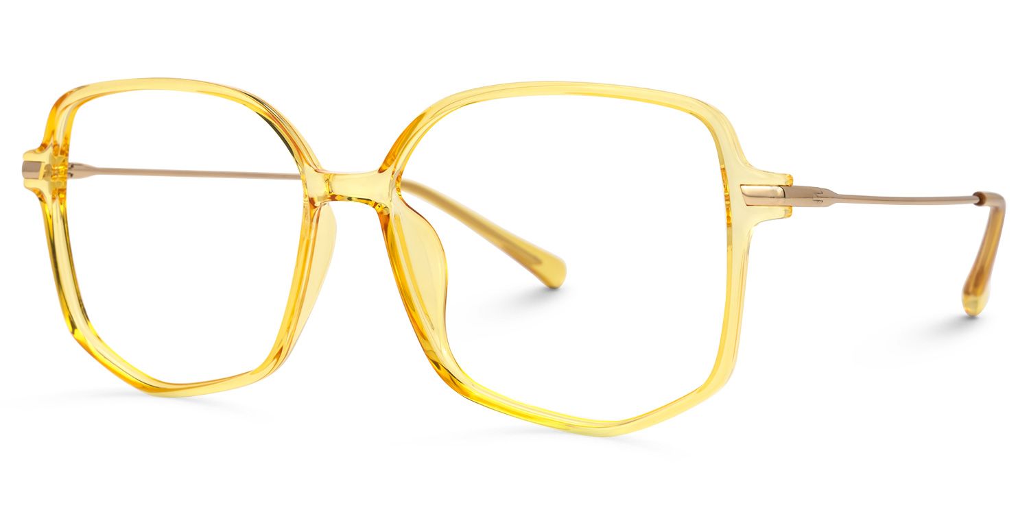 Payton Geometric Yellow Glasses1
