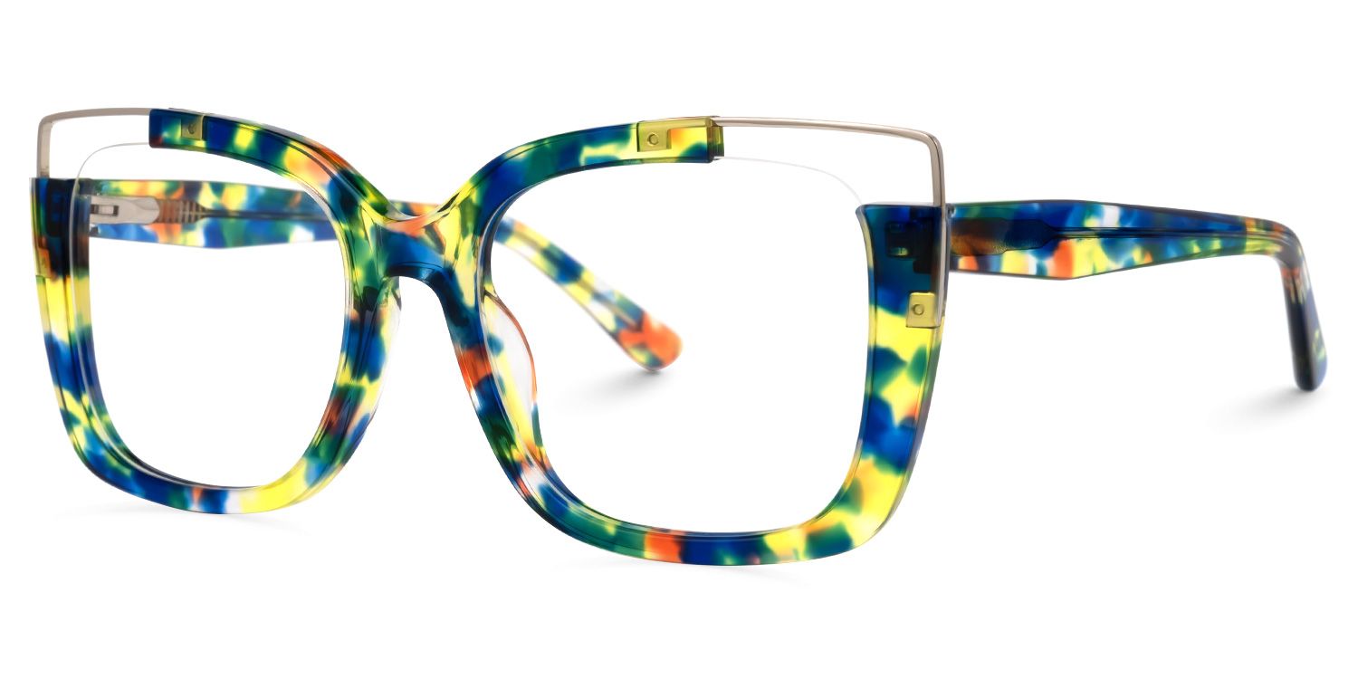 Square Dortch Blue-Tortoise Glasses and Colored Frames1