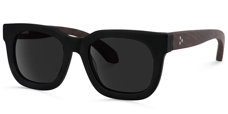 Sam Rectangle Wood Sunglasses | Zeelool Glasses1