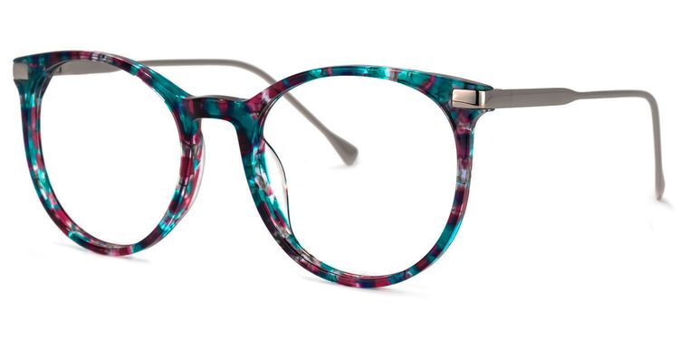 Lenid Round Floral Glasses