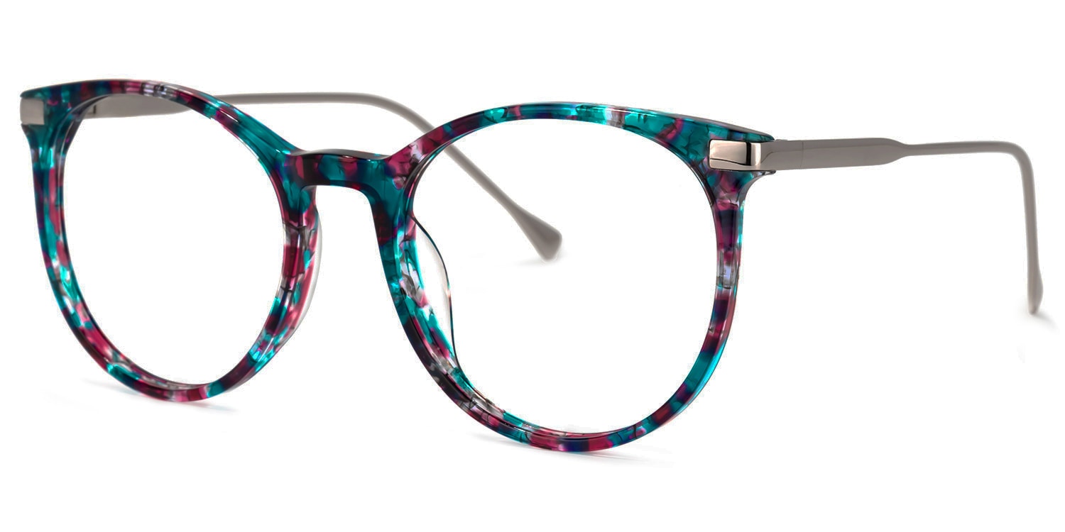 Lenid Round Floral Glasses