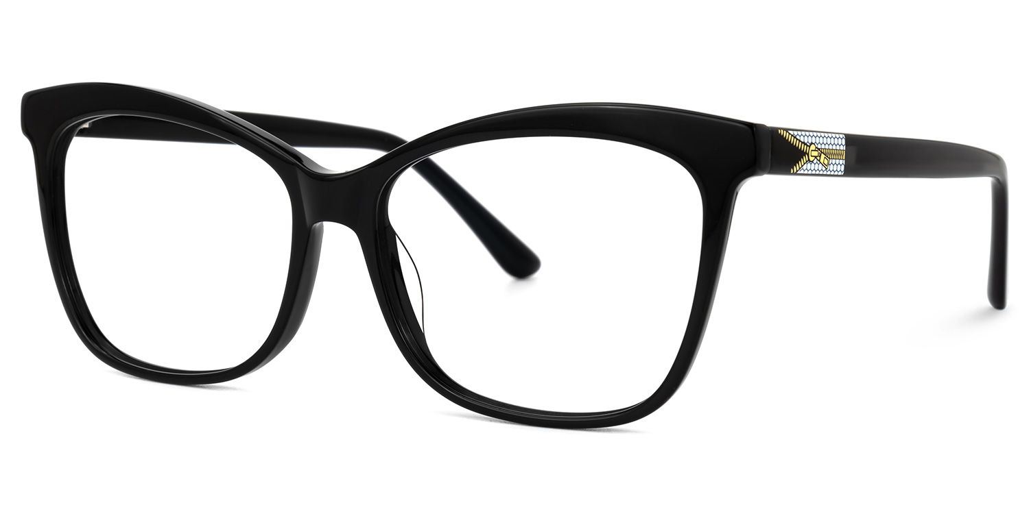 Alfred Butterfly Black Square Frame Glasses | Zeelool1
