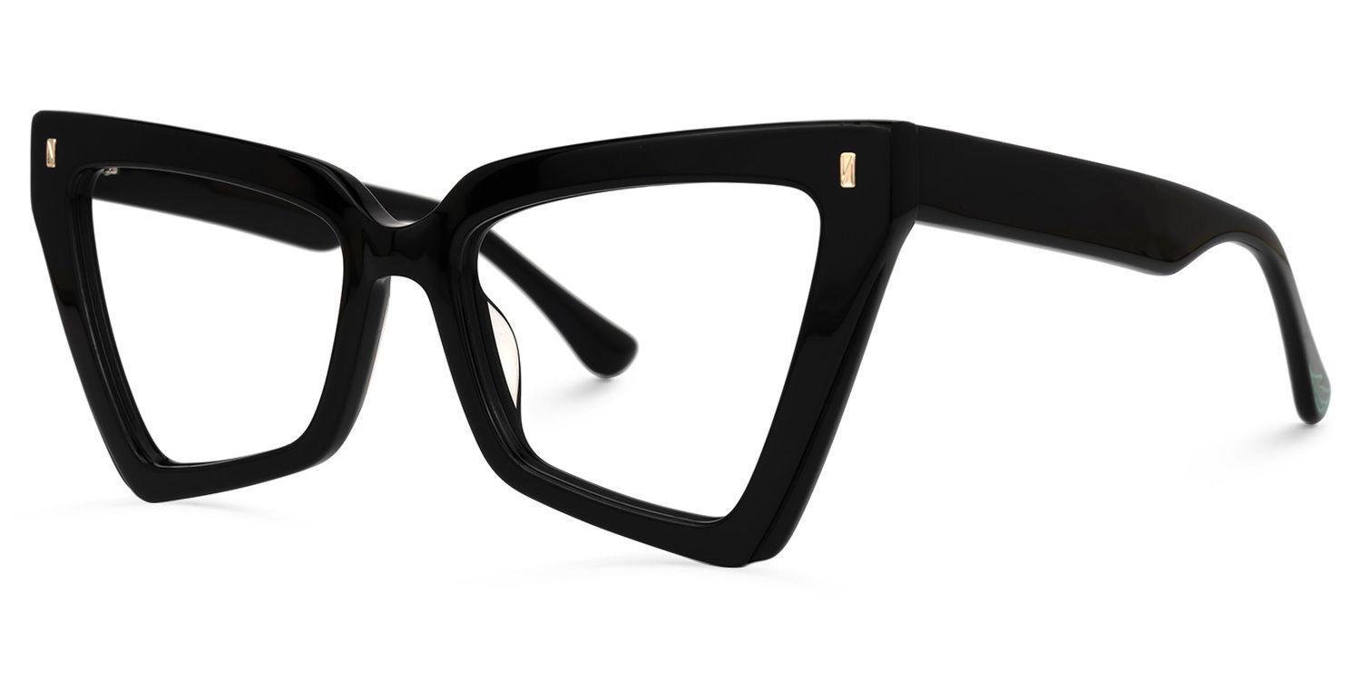 Berbey Geometric Black Glasses | Zeelool Glasses1
