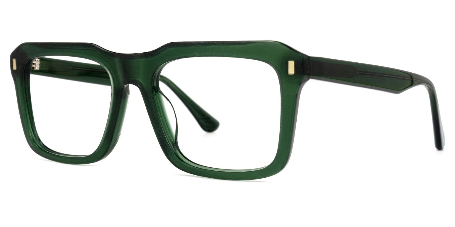 Haines Square Green Glasses | ZEELOOL Canada1