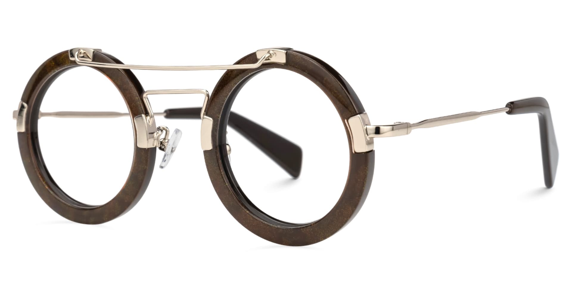 Talkami Round Brown Glasses | Zeelool Glasses1