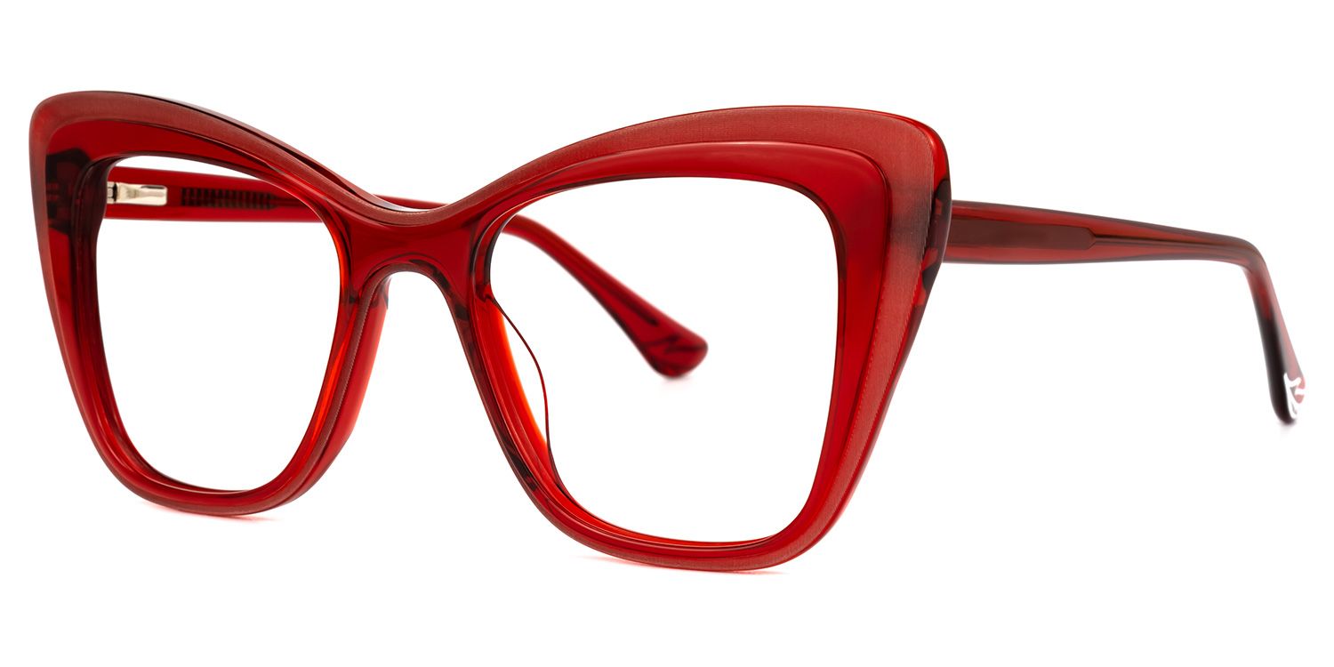 Youness Cateye Red Glasses | Zeelool Glasses1