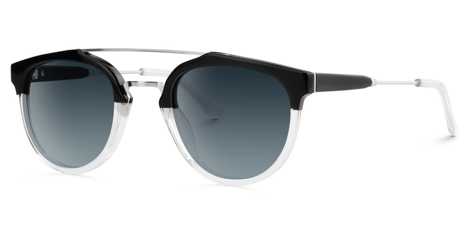 Watson Aviator Black-Crystal Sunglasses  | Zeelool Glasses1