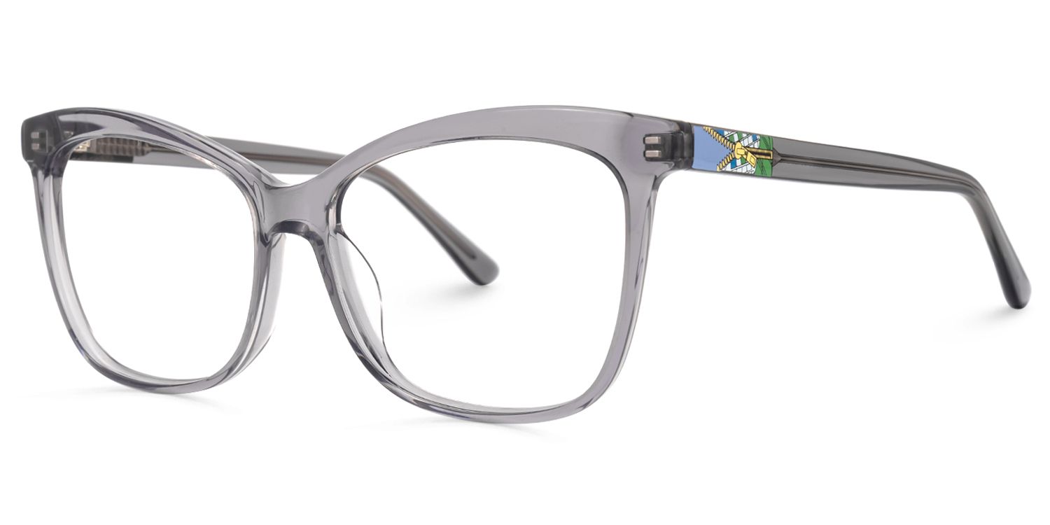 Alfred Butterfly Gray Frame Glasses | Zeelool Optical1