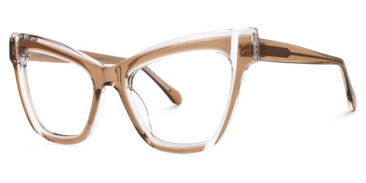 Saucie Cateye Brown Glasses