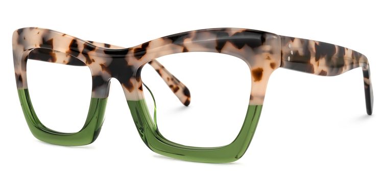 Benitez Square Two-Tone Glasses