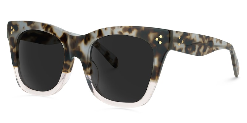 Tandy Rectangle Light-Tortoise Sunglasses